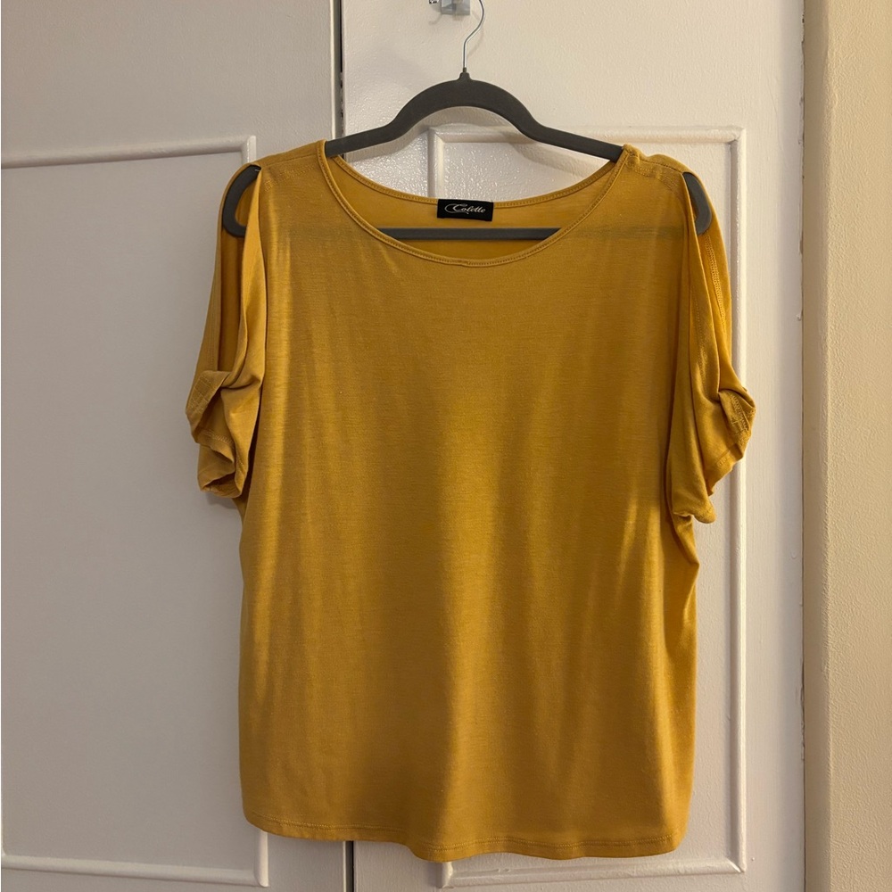 Golden Short Sleeve Top